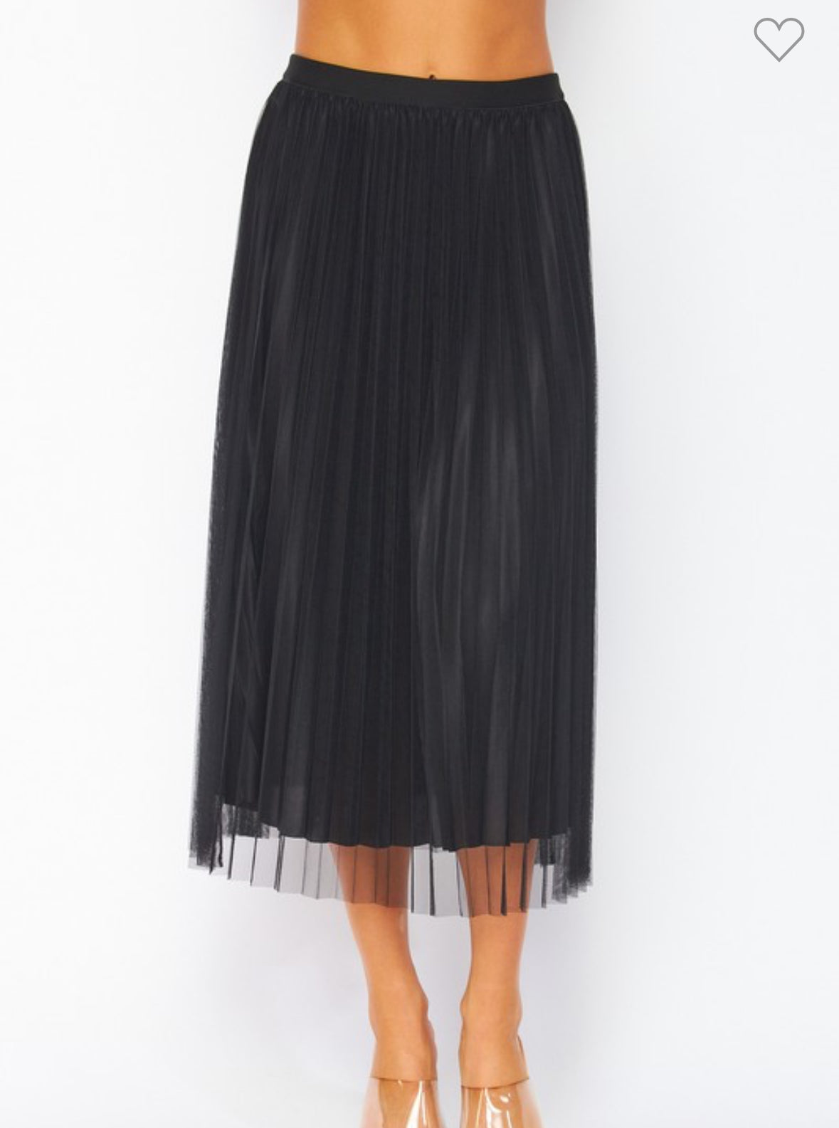 Pleated Maxi Skirt