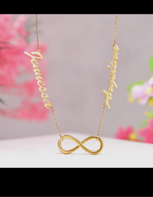 Infinity Two Name Necklace