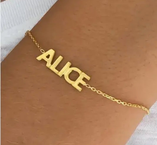 Block Letter Bracelet