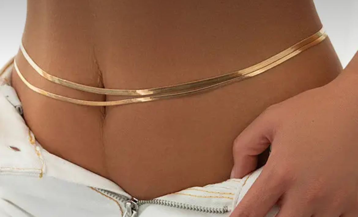 Solid Belly Chain Gold