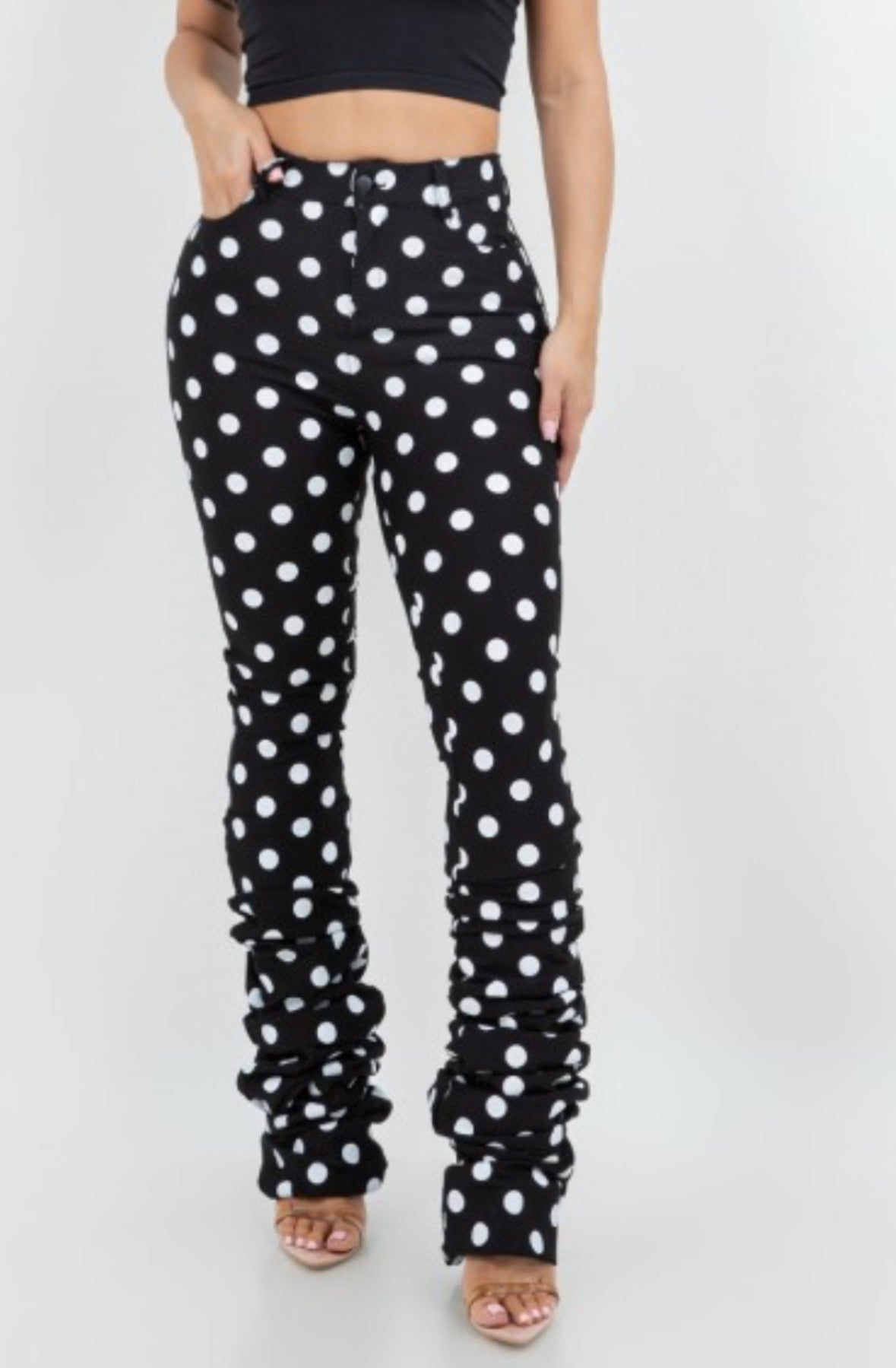Polka Stacked Pants